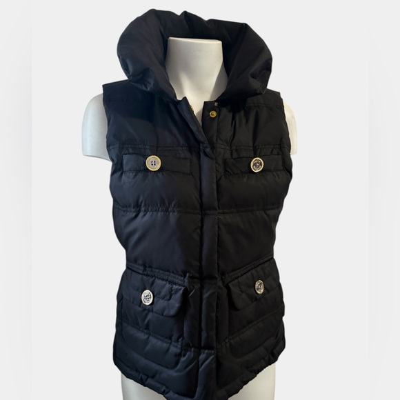 Juicy Couture Black Hooded Puffer Vest, black, Size M - Picture 4 of 12